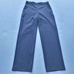 Sag Harbor Womens Dress Pants Size 6 Gray Stretch Flat Front Elastic Waist Back